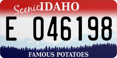 ID license plate E046198