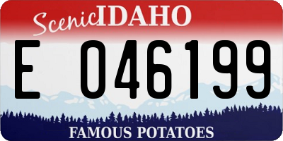 ID license plate E046199