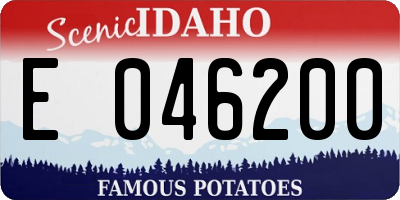 ID license plate E046200