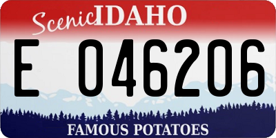 ID license plate E046206
