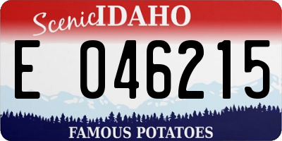 ID license plate E046215