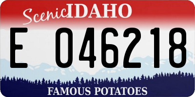 ID license plate E046218
