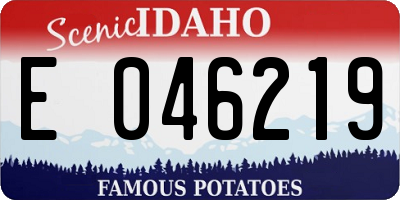 ID license plate E046219