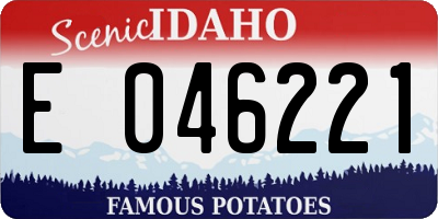 ID license plate E046221