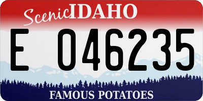 ID license plate E046235