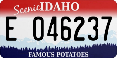 ID license plate E046237
