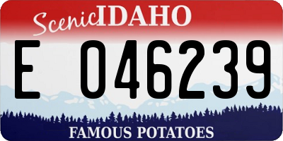 ID license plate E046239