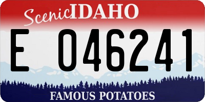 ID license plate E046241