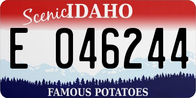 ID license plate E046244