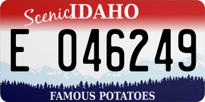 ID license plate E046249