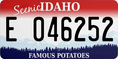 ID license plate E046252