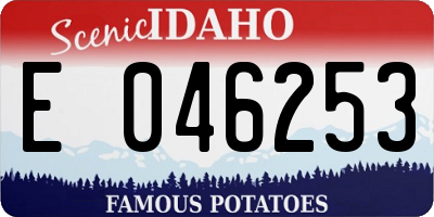 ID license plate E046253