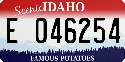 ID license plate E046254