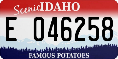 ID license plate E046258