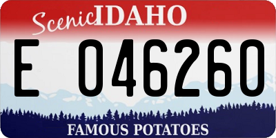 ID license plate E046260