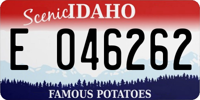 ID license plate E046262