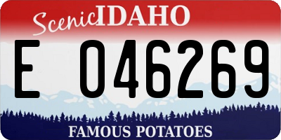 ID license plate E046269