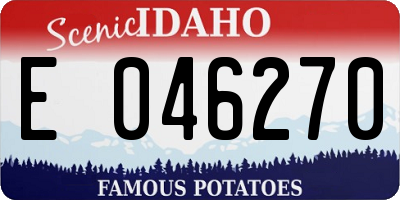 ID license plate E046270