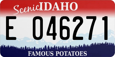 ID license plate E046271