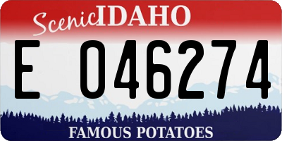 ID license plate E046274