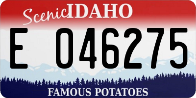 ID license plate E046275