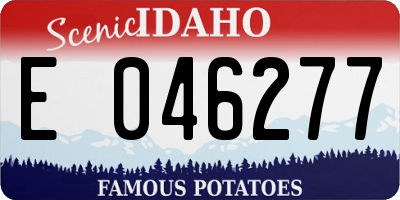 ID license plate E046277