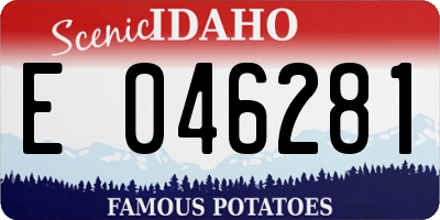 ID license plate E046281