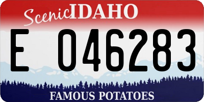 ID license plate E046283