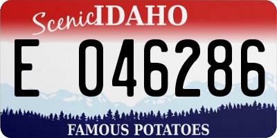 ID license plate E046286