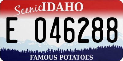 ID license plate E046288