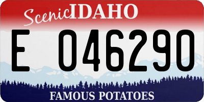 ID license plate E046290