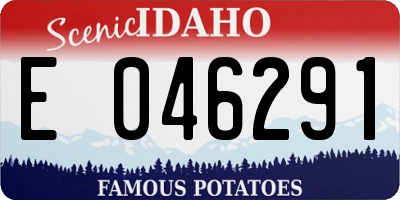 ID license plate E046291