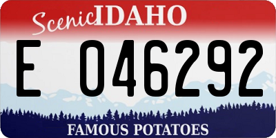 ID license plate E046292