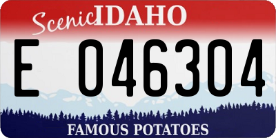 ID license plate E046304
