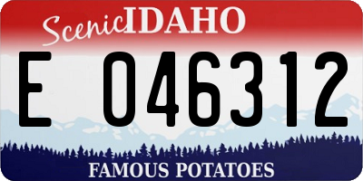 ID license plate E046312