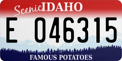 ID license plate E046315