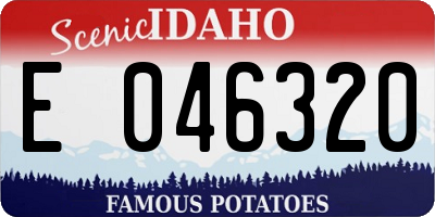 ID license plate E046320