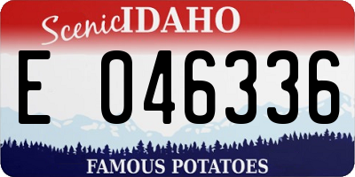 ID license plate E046336