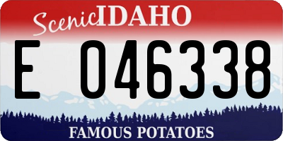 ID license plate E046338