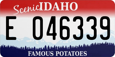 ID license plate E046339
