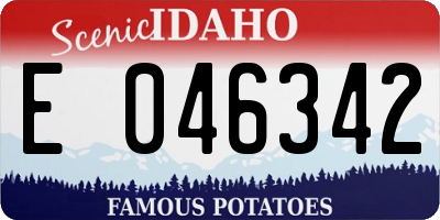 ID license plate E046342