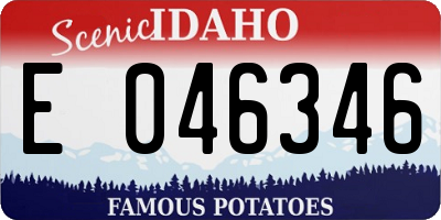 ID license plate E046346