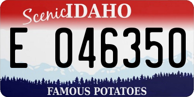 ID license plate E046350