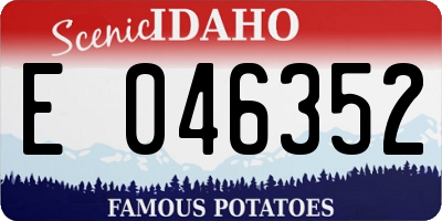 ID license plate E046352
