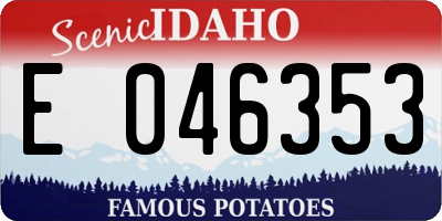 ID license plate E046353