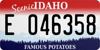 ID license plate E046358