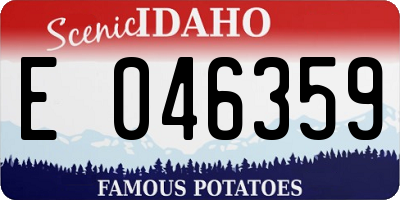 ID license plate E046359