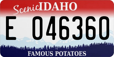 ID license plate E046360