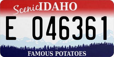 ID license plate E046361