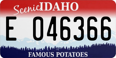 ID license plate E046366